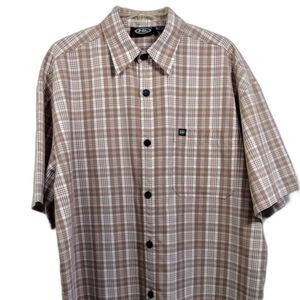 Plaid men’s button down collar shirt by HicL- Size: L